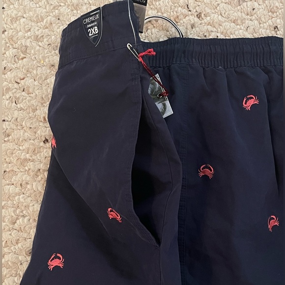 NWT Cremieux mens swim trunks beach shorts 2XB with pockets - Picture 7 of 8